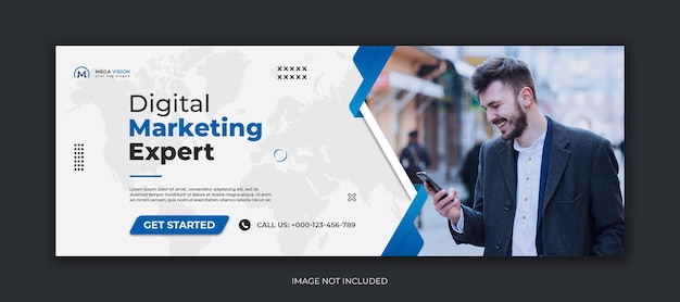 Digital marketing corporate social media facebook cover template