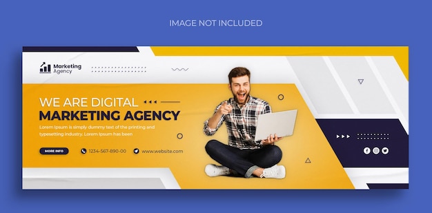 Digital marketing or creative marketing facebook cover and web banner template design