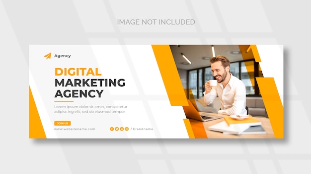 Free PSD digital marketing facebook cover page template