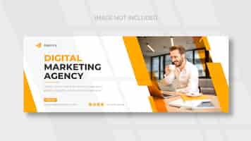 Free PSD digital marketing facebook cover page template