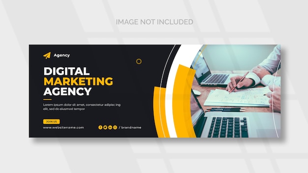 Digital marketing Facebook cover page template