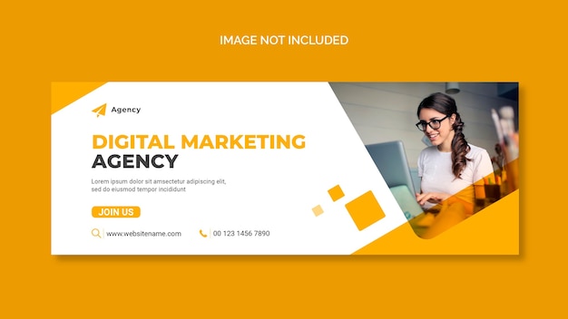 Digital marketing facebook cover and web banner template