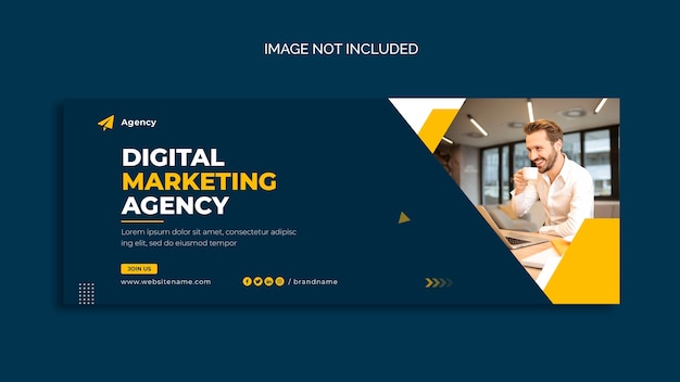 Digital marketing facebook cover and web banner template