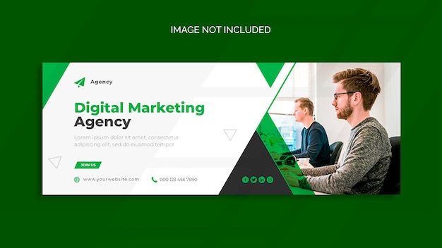 Digital marketing facebook cover and web banner template