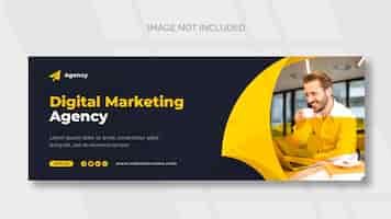 Free PSD digital marketing facebook cover and web banner template