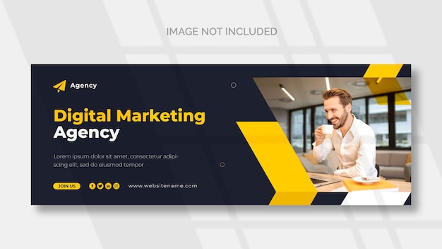 Digital marketing facebook cover and web banner template