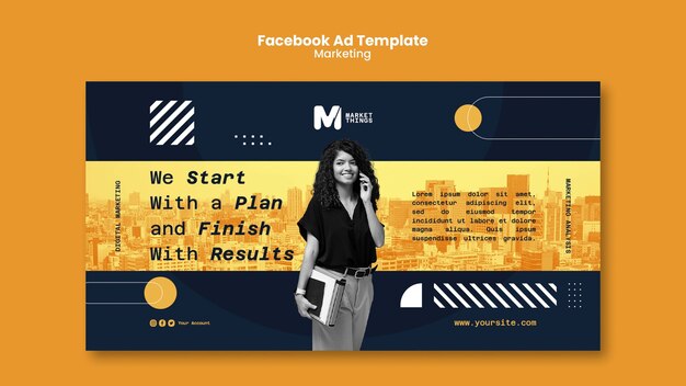 digital marketing  facebook template