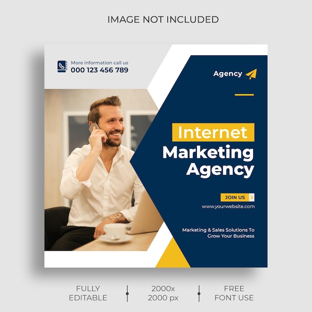 Digital marketing instagram post feed template