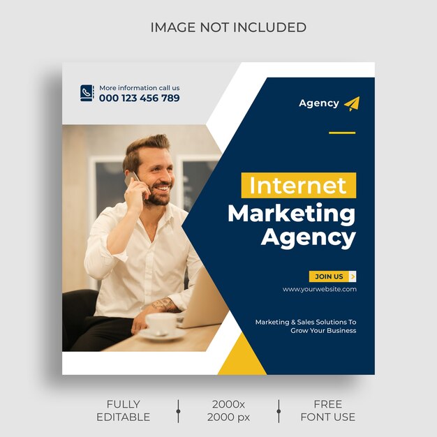 Digital marketing instagram post feed template