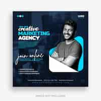 Free PSD digital marketing live webinar and corporate social media post template