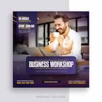 Free PSD digital marketing live webinar and corporate social media post template