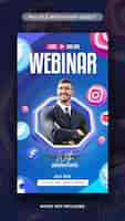 PSD gratuito webinar live di marketing digitale modello di storia di instagram