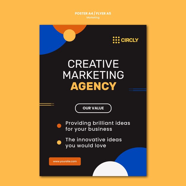 Free PSD | Digital marketing poster template