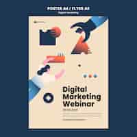 PSD gratuito modello di poster di marketing digitale