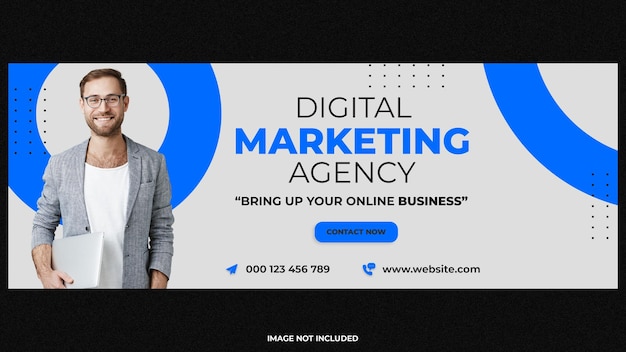 Digital marketing social media banner template
