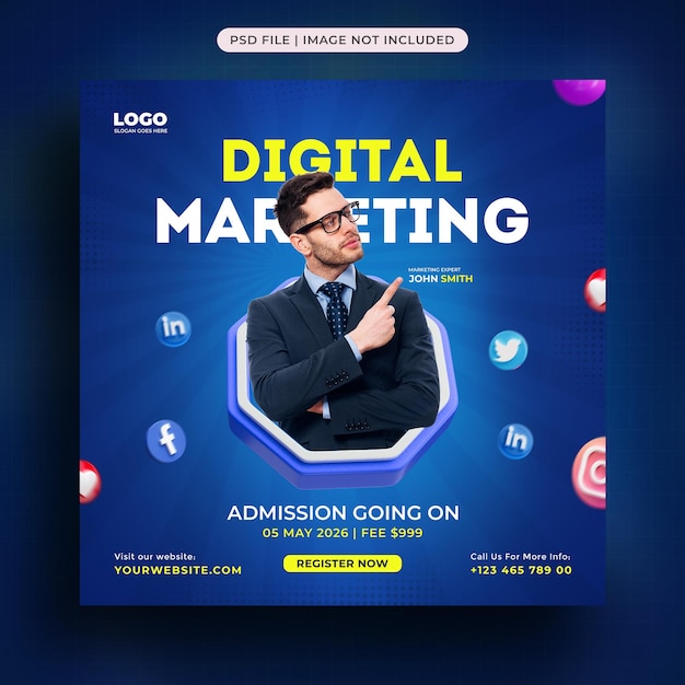 Digital Marketing Social Media Post Template