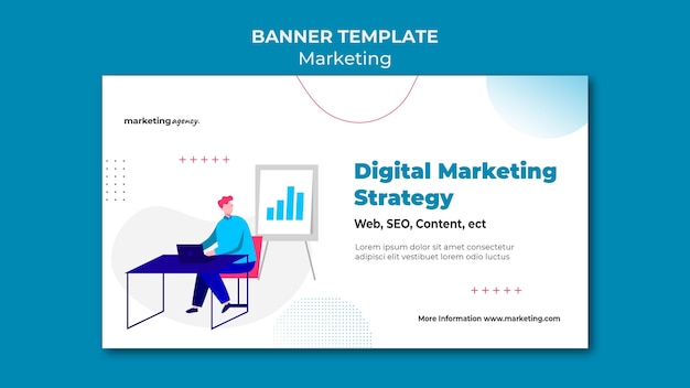 Free PSD digital marketing strategy banner template