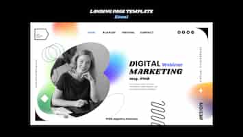 Бесплатный PSD Дизайн шаблона цифрового маркетинга