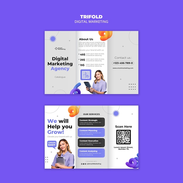digital marketing template design