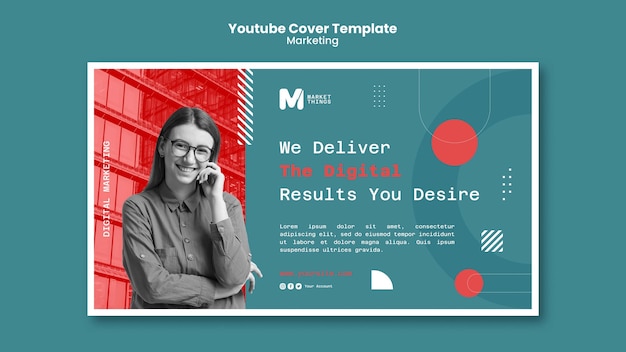 Digital Marketing YouTube Cover – Free PSD Download | PSD Templates