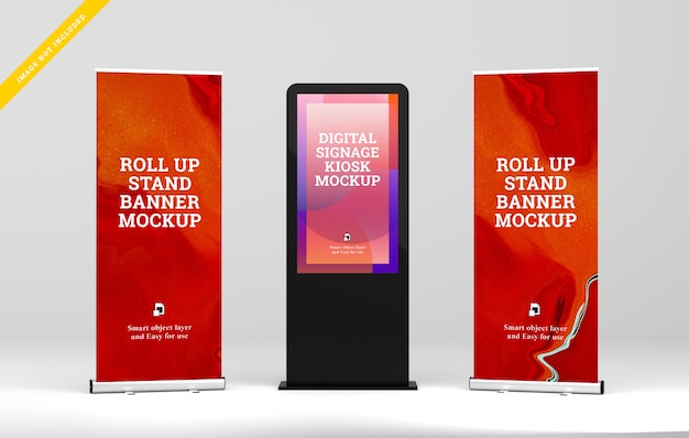 Download Premium Photo Mockup Digital Signage Kiosk