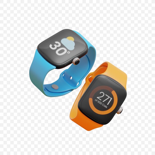 Digital Smart watch icon Isolated 3d render Illustration