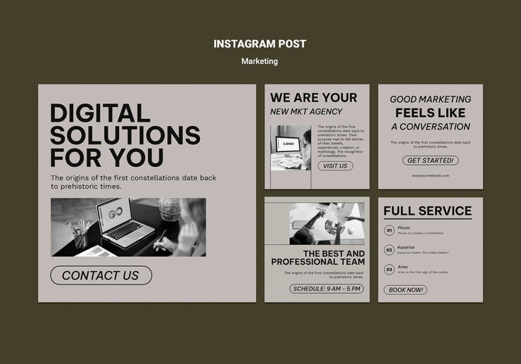 Free PSD digital solutions for your marketing needs: instagram post