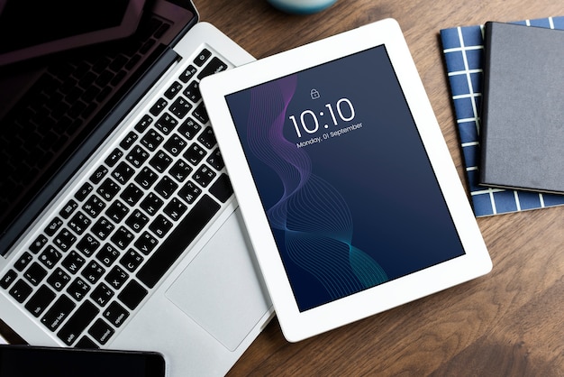 Digital tablet screen mockup template