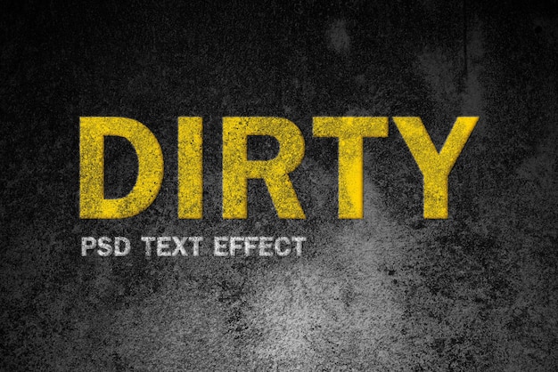 Free PSD dirty text style effect