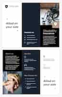 Free PSD disability insurance brochure template psd with editable text