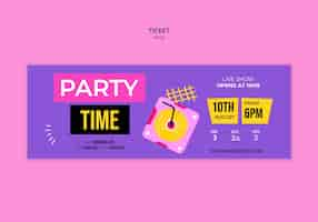 Бесплатный PSD disco night party template