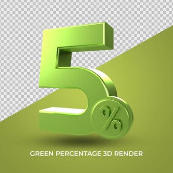 할인 판매 3d 백분율 녹색 색상