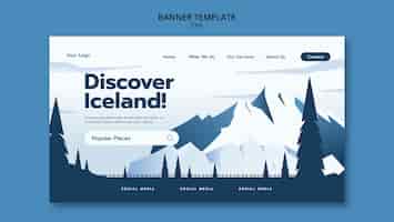 Free PSD discover city winter banner template