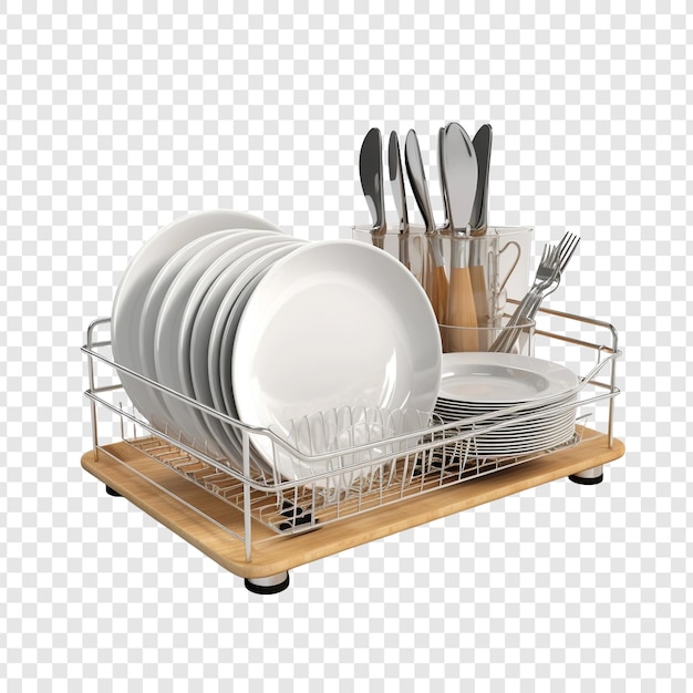 Free PSD dish rack isolated on transparent background