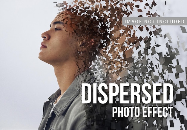 Free PSD dispersed image effect