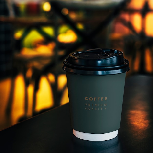 Одноразовый дизайн макета бумажный стаканчик кофе
