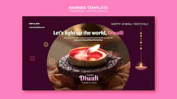 Free PSD diwali celebration banner template