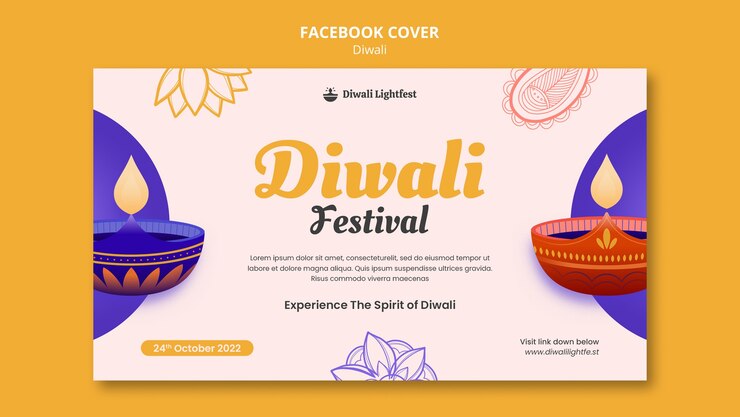 Free PSD diwali celebration facebook cover