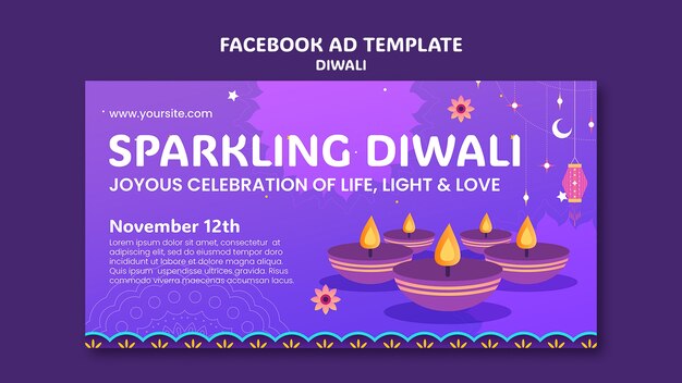 diwali celebration facebook template