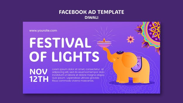 diwali celebration facebook template