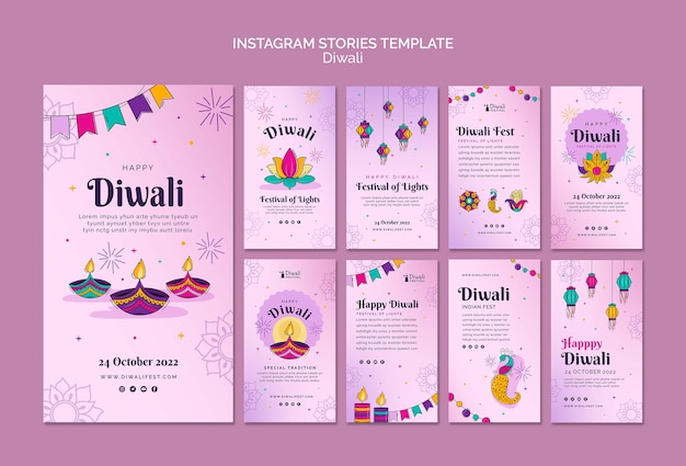 Diwali celebration instagram stories collection