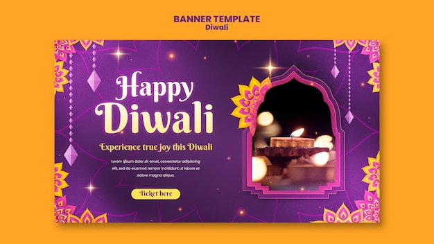 Free PSD diwali celebration landing page template