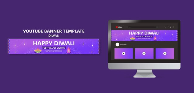 diwali celebration youtube banner template