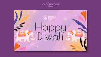 Free PSD diwali celebration youtube cover template