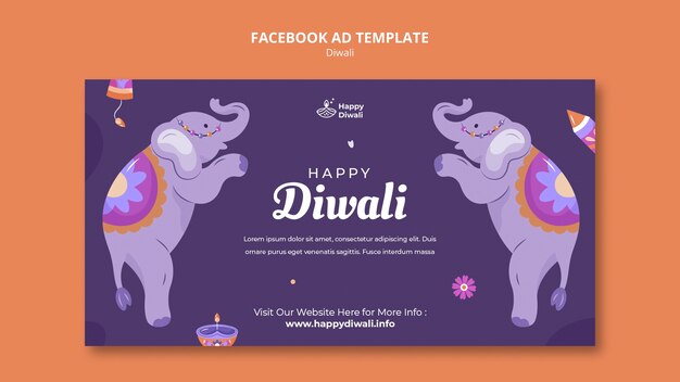 diwali festival celebration social media promo template