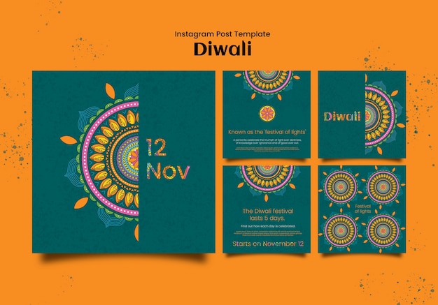 Diwali template design