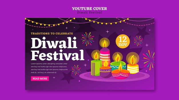 Free PSD diwali template design