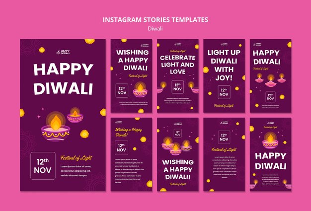 Diwali template design