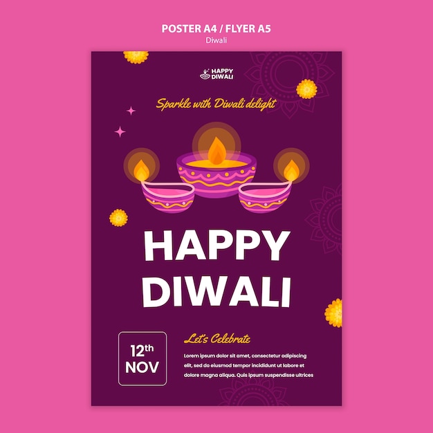 Diwali template design