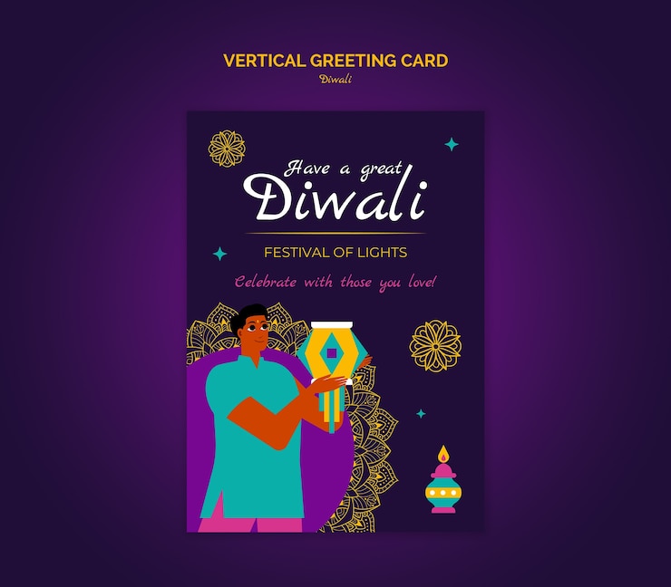 Free PSD diwali template design